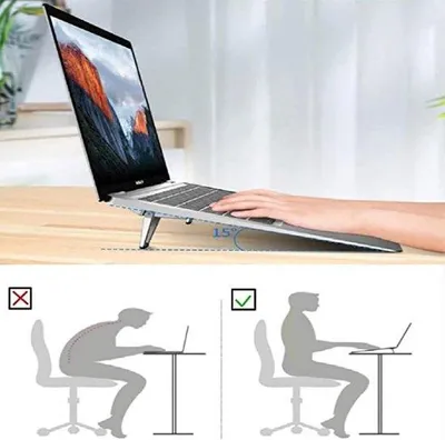 Immagine prodotto di Supporto ergonomico per laptop antiscivolo, nero