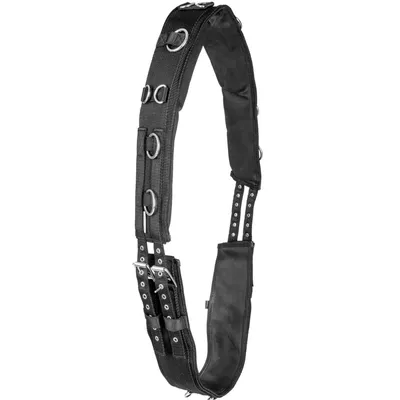 Produktbild von Waldhausen Longiergurt Supersoft schwarz mit 12 Ringen , Größe:WB
