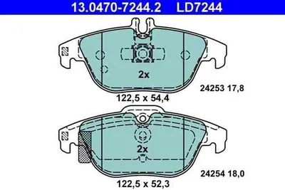 Zdjęcie produktu dla Klocki Hamulcowe Db Tył W204/S204/C204/C207/A207 1,6-5,5 07- Ceramic