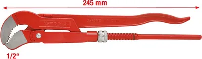 Image de KS TOOLS 113.0500-E Pince à tubes coudée à 45°, 1/2'', sur support