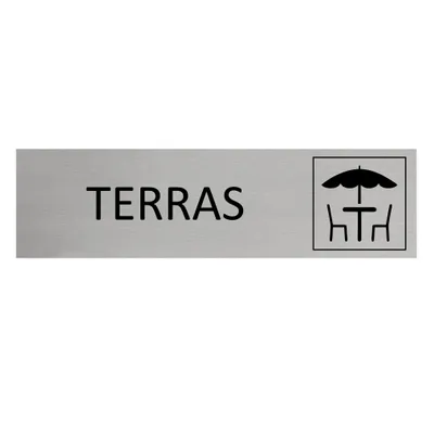 Produktbild von CombiCraft Aluminium Türschild mit Terras  165x45mm