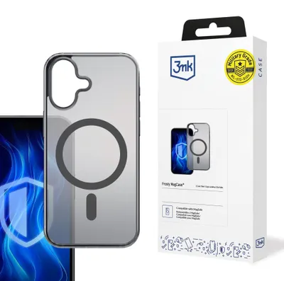 Zdjęcie produktu dla Etui plecki z MagSafe na tył Apple iPhone 16 - 3mk Frosty MagCase Black