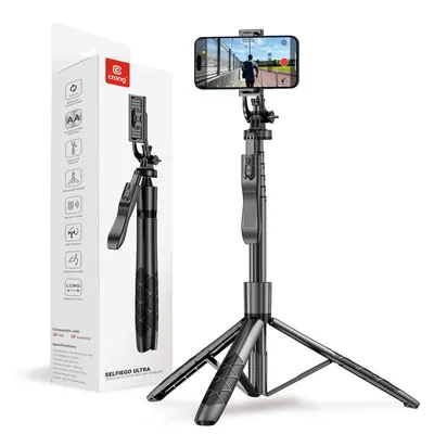 Immagine prodotto di Crong Aluminium selfie stick Bluetooth tripod black