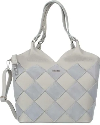 Produktbild von Vezze Scacchi Große Lederhandtasche Grau