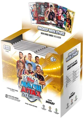 Produktbild von Topps UEFA Club Competitions Match Attax 2026/2027 – 36er Display mit Hero Pack