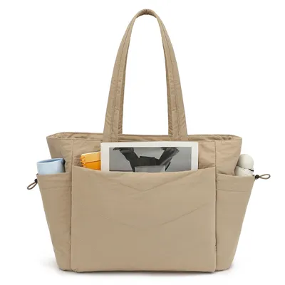 Produktbild von Umhängetasche Handtasche gesteppte Tragetasche Messenger Laptop Tasche Mit Laptopfach und Reißverschluss für Schule Arbeit Reisen