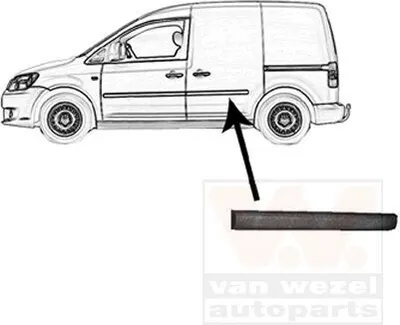 Immagine prodotto di VAN WEZEL Modanatura di protezione, porta nera, posteriore sinistra (5867405) per VW Caddy