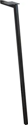 Produktbild von WAGNER Möbelbein / Möbelfuß schräg 80er JAHRE STIL - 20 x 80 x 80 x 710 mm, Stahl schwarz matt, filigran, Retro - 12547101