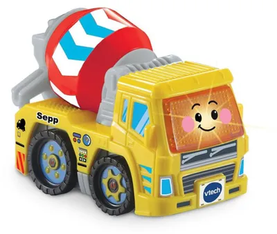 Productafbeelding van VTech Toet Toet Auto, Sepp Cementwagen, geschikt voor kinderen vanaf 1 jaar, met geluiden, spreekfunctie, vereist batterijen (AAA), gemaakt van plastic