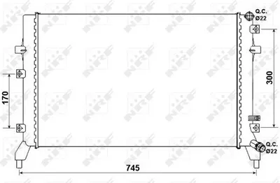 Produktbild von NRF Motorkühler für Audi Seat Skoda VW Golf 5 6 Passat Touran 1,0-1,4
