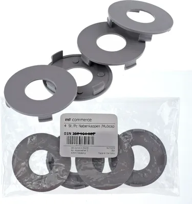 Produktbild von 4X 59,2mm Nabenkappen Felgen Deckel Radnaben Kappen Grau Flach kompatibel mit DBV Felgen