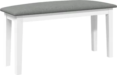 Image de vidaXL Banc 90 cm Blanc Bois massif d'hévéa