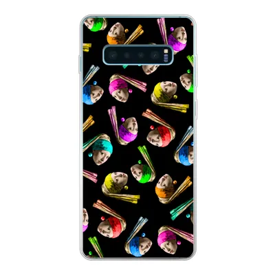 Produktbild von MuchoWow® Handyhülle Schutzhülle Hülle für Samsung Galaxy S10 Lite Das Mädchen mit dem Perlenohrring - Regenbogen - Schnittmuster Silikon Softcase Handy Hülle - Schutz