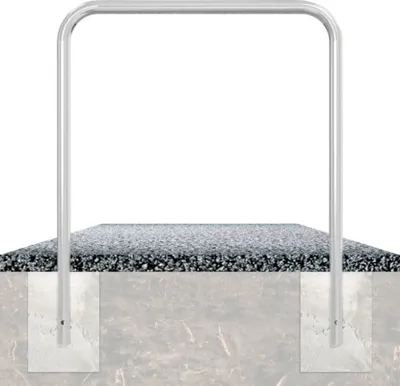 Produktbild von Rohrbügel Stahlrohr Ø 48 mm x 2,5 mm ohne Querholm zum Einbetonieren feuerverzinkt B = 1000 mm H = 1200 mm
