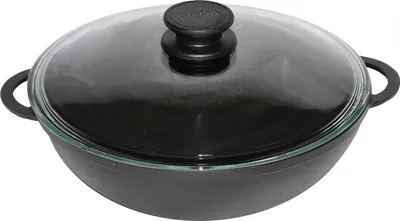 Produktbild von BIOL Gusseisen Wok Pfanne 26 cm mit GLAS-Deckel Induktion Kazan Kasan Asia Cast Iron