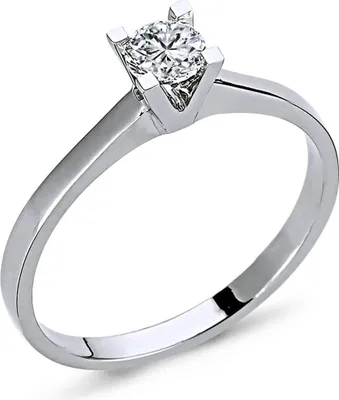 Produktbild von 0,27 Carat Diamant Solitär Ring Meisterwerk 14 Karat Weißgold