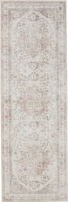 Image de Interiyou Tapis lavable Gand rose/beige 80x240 cm