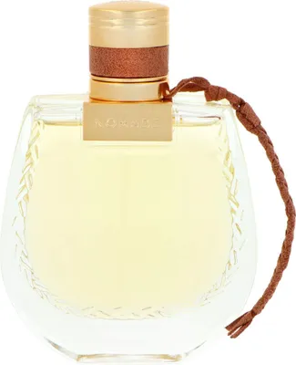 A clear studio shot of a perfume bottle.
