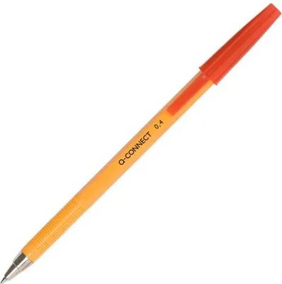 Obrázek produktu pro Kuličkové pero Q-Connect - jednorázové, 0,4 mm, červené