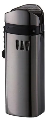 Produktbild von Zigarren Feuerzeug - 3 x Jet, Dark Gun Design, mit Bohrer & Ablage
