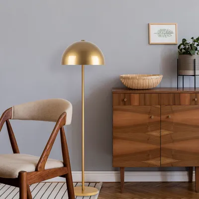 Produktbild von Opviq, Hochwertige Stehlampe aus Metall, Gold, 40 x 40 x 154 cm | IP20, E27 Fassung, max. 40 W | Elegantes Design für modernes Wohnen, Hotel & stilvolle Räume.