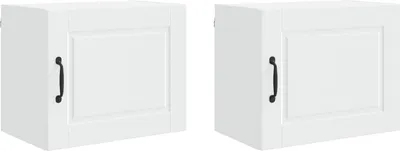 Produktbild von vidaXL Wandschrank PORTO 2 stk. Weiß Holzwerkstoff