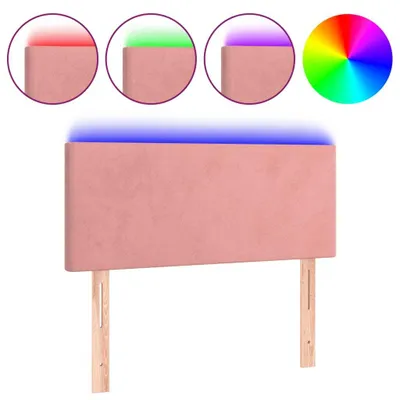 Produktbild von vidaXL LED Kopfteil Rosa 80x5x78/88 cm Samt