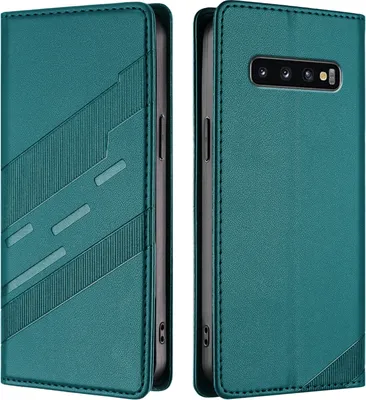Obrázek produktu pro Pouzdro pro Samsung Galaxy S10,Polyuretankožené peněženkové pouzdro s přihrádkou na karty a funkcí stojánku Grün