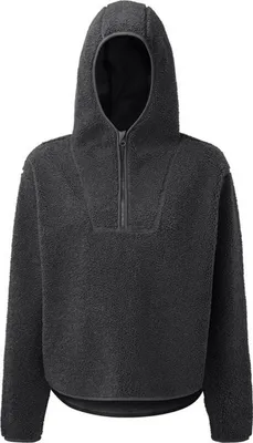 Image de TriDri - Sweat à capuche, avec fermeture éclair courte pour femme RW7868 (S - M) (Anthracite)