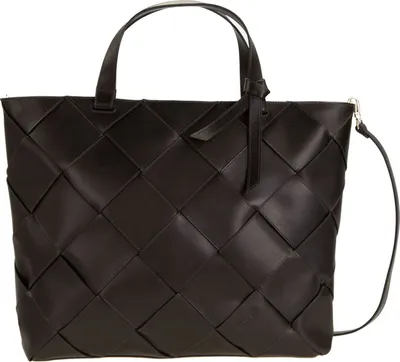 Produktbild von CINQUE Leder Henkeltasche Umhängetasche Claudia Shopper Black schwarz