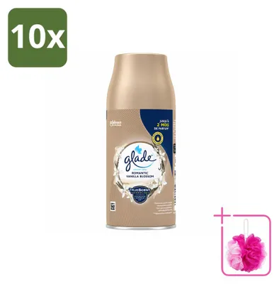Imagen del producto de 10 unidades de recambio para ambientador automático Glade, aroma Romantic Vainilla, 269 ml, pack ahorro