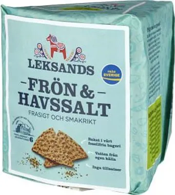 A square package of Leksands crackers.