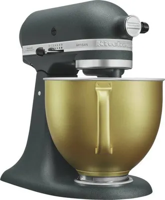 Produktbild von Kitchenaid Küchenmaschine 5KSM156VGEPP PEBBLED PALM mit goldener Schüssel Grün-Gold