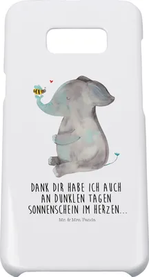 Produktbild von Mr. & Mrs. Panda Samsung Galaxy S8 plus Handyhülle  Elefant Biene - Weiß - Geschenk, Hochzeitsgeschenk, Liebesspruch, Handy, Hülle, Case, Cover, Liebe, Lustige Sprüche