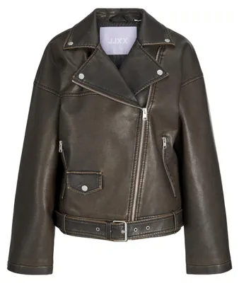 Productafbeelding van Jack & Jones 12262131_279_1191443_S, Motorjas, Uni, Volwassen, Met rits, Polyester, Bruin