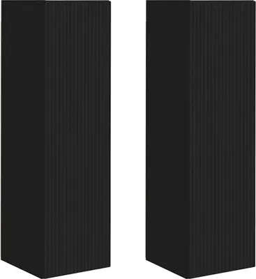 Produktbild von vidaXL TV-Wandschrank 2 pcs Schwarz 30 x 31 x 100 cm Holzwerkstoff