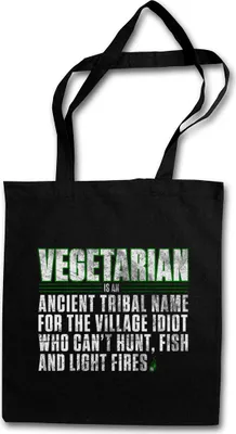 Produktbild von Urban Backwoods Vegetarian, Stofftasche, Farbe: Schwarz
