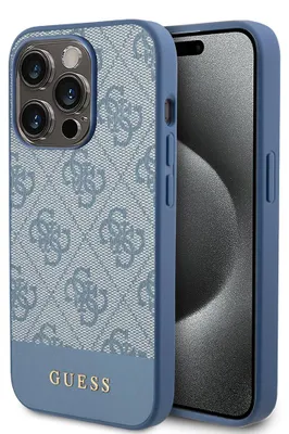 Produktbild von Guess 4G Stripe Collection Hülle Für Iphone 15 Pro - Blau