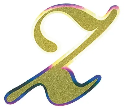 Produktbild von Aufkleber Monogramma Buchstabe Z, Gold Metallescente