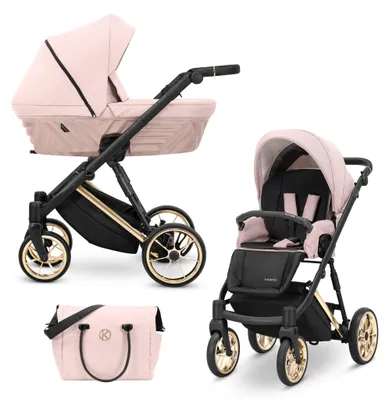Produktbild von Kinderwagen Kunert Ivento Premium 2in1 - goldene Rahmenfarbe - Farbe: Smoky Pink