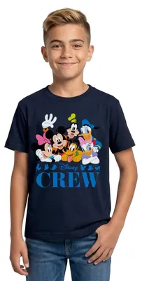 Produktbild von Mickey & Minnie Pluto Goofy Daisy Donald Crew Teenager T-Shirt, 152/164 (12-14 Jahre), Navy