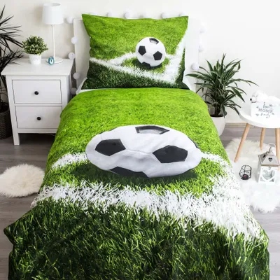 Produktbild von Jerry Fabrics Bettwäsche Fußball 140 x 200 + 70 x 90 cm 100% Baumwolle unisex