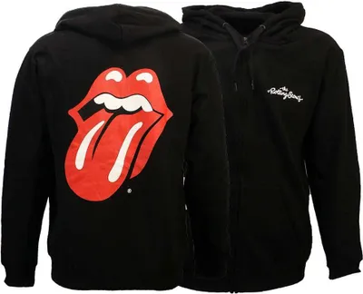 Produktbild von The Rolling Stones Mikina s kapucí a logem Tongue and Lips černá - oficiální zboží - XL