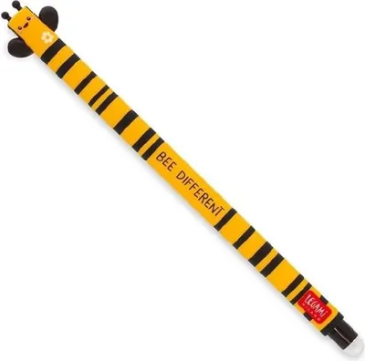 Produktbild von LEGAMI Löschbarer Gelschreiber, Biene, thermoempfindliche Tinte, 0,7 mm Spitzendurchmesser, 15 cm Länge, schwarze Tinte