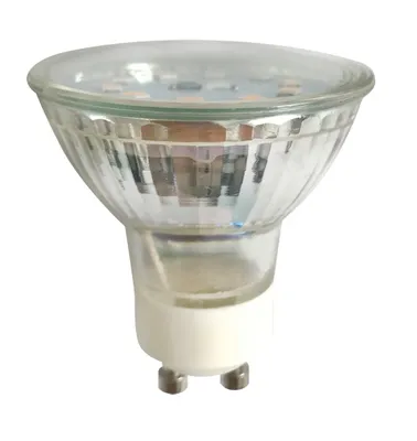 A close-up studio shot of an LED light bulb.