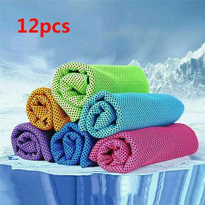 Produktbild von Kühlendes Handtuch 12er Set, Kühltücher, Kühlhandtuch Sport Cooling Towel Yoga