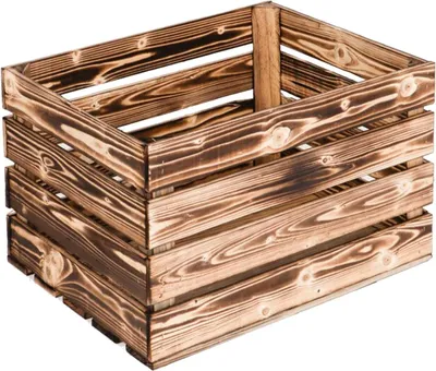 Productafbeelding van Houten kratten - Decoratieve dozen - Meubels maken - Vintage gevlamd design - XL 50x40x30cm - Natuurlijk