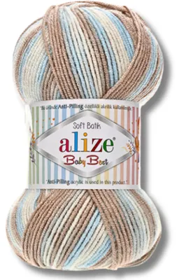 Image de Alize 1x 100g Baby Best Batik, fil de laine avec dégradé de couleurs, anti-bouloches, idéal pour le crochet et le tricot (référence : 6657)