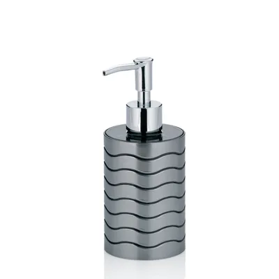 Produktbild von Kela Seifenspender Muna Kunststoff anthrazit Metallic 17cmh 7,5cmØ 350ml, 22832