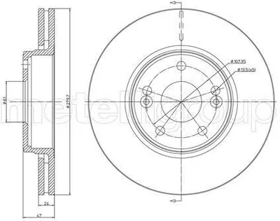 Produktbild von 2x METELLI Bremsscheibe 23-0676C für RENAULT LAGUNA II Grandtour (KG0/1_) 47 0mm